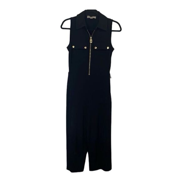 Michael Kors Women’s Sleeveless collared Jumpsuit | black | size XS - Picture 2 of 10